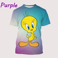 【202 New Arrival】Tweety Bird 3D Print T-shirt Cartoon Anime Trendy Design Unisex Hip-Hop Street Styl