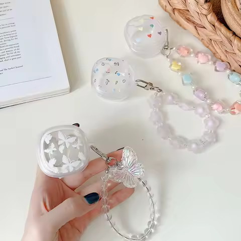 For Baseus WM01 WM02 Earphone Protector Case Bluetooth Wireless Protective Cover Sleeve Butterfly Fl