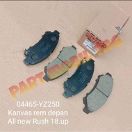 Kampas Rem Depan Brake Pad All New Rush = All New Terios 2018-Up 04465-BZ250/04465-YZ250 ORIGNAL