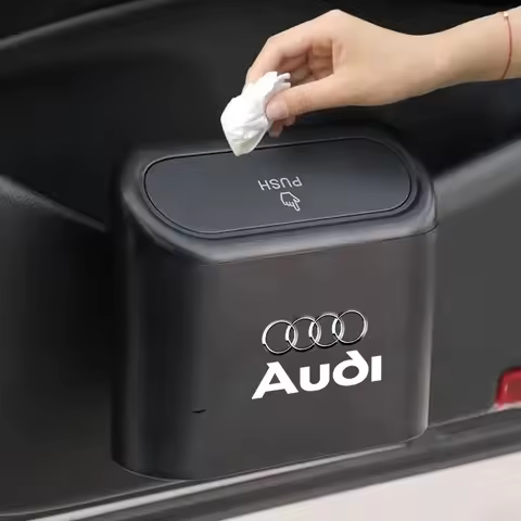 Trash Can Car Door Storage Barrel Auto Interior Accessories For Audi Sline A1 C6 B9 Q5 Q6 B6 A2 A3 A