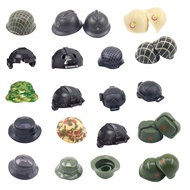 1Pcs Military Swat Team Mini Soldier Figures Hat Parts Accessory Army Compatible With Toys For Boy Gift For Kids