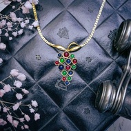 Nina Ricci 彩色琉璃葡萄項鍊—歐美古董首飾 Vintage Jewelry