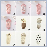 1 PAIRS/PACK Cute Cartoon & Fruits Embroidery Cotton Socks Women Low-Cut Stocking Stokin Comel Women