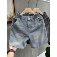 [H2O] Handsome Denim Shorts Men's Summer Street Wear Five-Point Pants High-End Beach Big Trendy Casu