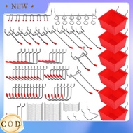 [Hot E]121 Piece Pegboard Hooks Set,Pegboard Accessories with Metal Hooks, Peg Board Organizer Acces