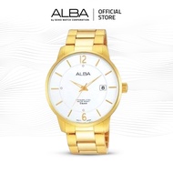Alba Jam Tangan Pria AS9968 Quartz Stailess Steel Gold Watch