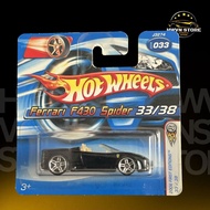 Hotwheels Card Short Ferrari F430 Spider model car black