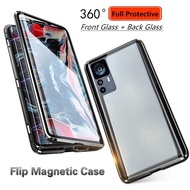Magnetic Case For Xiaomi 13T 12T 11T Pro 11 Lite 13 Pro Front+Back Glass Flip Cover