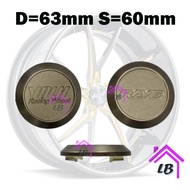 60mm Rays Low Profile Rim Cap Center Wheel Cap Bronze Rays Volk Racing
