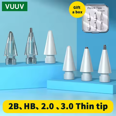 VUUV For Apple Pencil 1st 2nd 3rd USB-C Tip Nib Double Layer 2B HB 2.0 3.0 3pcs 6pcs Replacements So