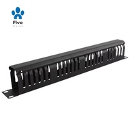 24 Slot Cable Rack 1U Network Cable Management Horizontal Mount Networking Wall Mount Rack