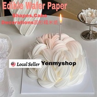 Edible Wafer Paper Strips, Wafer Paper Circles, Edible Wafer Paper Pre-Cut shapes,Cake Decorations圆形