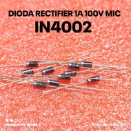 (PER 5 PIECES) DIODE IN4002 DIODE IN4002 1N4002 1A 100V ORIGINAL MIC