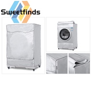 【SWTF】Silver Washing Machine Cover Waterproof washer Cover for Front Load Washer/Dryer