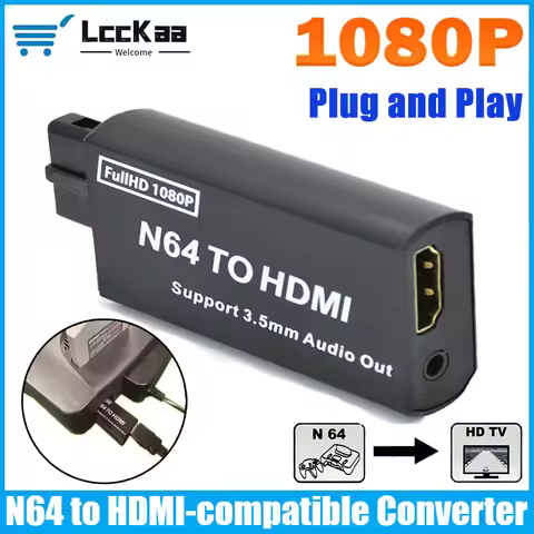 Game Console N64 To HDMI-compatible Converter Adapter 1080P Plug-and-Play for Nintendo N64/SNES/NGC 