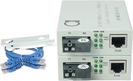 Single Mode SC WDM Single Fiber Bi-Di Gigabit Media Converter - Built-in Fiber Module 20km (12.42 Mi