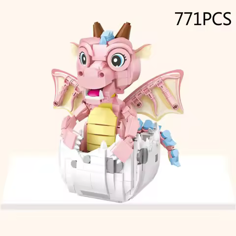 LOZ lovely cartoon animal mini diamond building block pink baby dragon assemble model bricks toys co