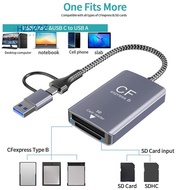 2 in 1 CF Express Type B SD Card Reader CF Express Card Reader Type B Adapter USB 3.2 10Gbps Portabl