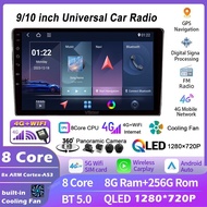 [8GB RAM+256GB ROM]  9"/10 inch Android Player 8 Core Car Multimedia MP5 Player with 360 Camera Syst