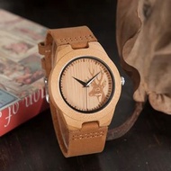 BOBO BIRD Top brand Men's Bamboo Wooden Watch Quartz Real Leather Strap Men Watches relojes finos de