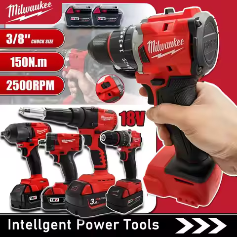 2026 Milwaukee Combo Kits Cordless Electric Impact Hammer Drill Angle Grinder Electric Circular Saw 