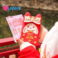 IJVBTV Red Packet Cny 2024 สร้างสรรค์และสร้างสรรค์ ของจีน ของขวัญสำหรับเด็ก เทศกาลฤดูใบไม้ผลิ วันเกิดของสตรี Bao ของตกแต่งงานปาร์ตี้ กระเป๋าใส่เงิน ซองจดหมายสีแดง แพ็คเก็ตสีแดง