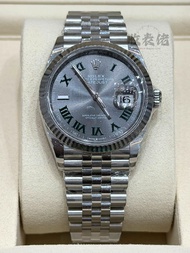 【2026全新】ROLEX 勞力士 恒動日誌型 Datejust DJ36 126234 WIM JUB 126234-0045 溫布頓面 白色黃金鋼 珠帶