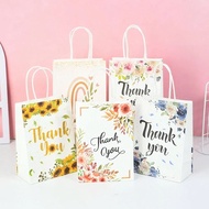 Simple Small Fresh New Thank You Theme Paper Bag Gift Kraft Paper Tote Bag