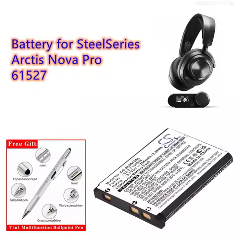 Wireless Headset Battery 3.7V/700mAh 82-2-7136898 for SteelSeries Arctis Nova Pro, 61527