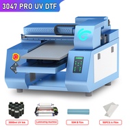 A3 UV Flatbed Printer UV DTF Printer เครื่องพิมพ์ฟิล์มถ่ายโอน A3สำหรับ Epson XP600สำหรับขวดแก้วโลหะแ