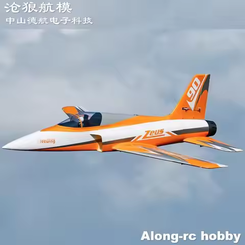 Freewing 90mm EDF Jet RC Plane Orange Zeus 6s or 8s PNP or Kit+Servo Retractable Landing Gear Sport 