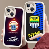 Case for iphone 8 13 6 7 6s 14 Pro Max Plus Soft White E21 Football Club Persib