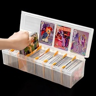 Ot9z 1PC Clear Plasticpartmentalized Organizer Box Holds 550+ Game Cards Storage Box With Adjustable