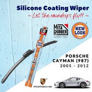 New Look Magic Silicone Coating Wiper Blade Porsche Cayman (987) 2005-2012 (1 Set) + FREE Oil Film R