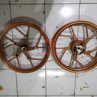 KODE PDA01 VELG SATRIA FU 150 GOLD LIMITED ORI DEPAN BELAKANG ENKEI