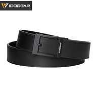 IDOGEAR Tactical 1.5" Leather Belt Metal Ratchet Buckle Hole-free Cuttable Design Tactical Belt 3435