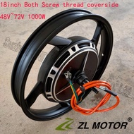 Customized 18 inch 1000watt e-bike motor 48V-96V universal  voltage /high speed brushless DC bike mo