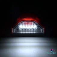 YosunBin] 3 LED Number Lamps E9 12V-24V For Lorry Tru Trailer White Light Waterproof Car License Pla