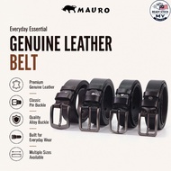 Ready Stock MY Everyday Essential MAURO Men Genuine Leather Alloy Buckle 1.3'' and 1.5'' Belt