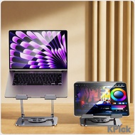 Liveon 360 Rotating Laptop Stand Premium Metal Height Adjustable Foldable Tablet Holder for Ergonomi
