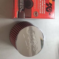 [ READY STOCK ] K&N filter height 5'' x 3 inch - 5" x 2.5 inch hole Top Cover Chrome  2.5” & 3.0”