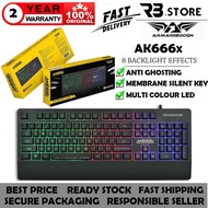 Armaggeddon AK666x Kalashnikov Spill Proof Backlit Membrane Gaming Keyboard with Palm Rest Design