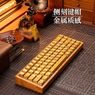 ด้านข้างแกะสลักคีย์บอร์ด Frost keycaps โรงงานเดิมสูงเนื้อโลหะที่กําหนดเองน้ําแข็งคริสตัล wooting60 G