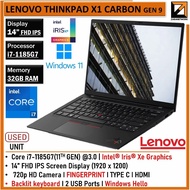 LENOVO ThinkPad X1 CARBON GEN 9 (1 YEAR LENOVO WARRANTY ) Core i7-11th 32GB RAM SLIM Win 11 PRO