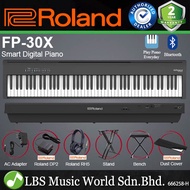 Roland FP-30X 88 Key Digital Piano Portable Package Electric Weighted Keyboard - Black (FP30X FP30 X