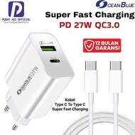 Power Adapter Charger Fast Charging USB Type C OCEANBLUE K59 PD QC27W Multifunction Charging Head