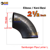 Elbow Keni Elbo besi Pipa 2 1/2 inch in Ornamen Pagar Tralis besi