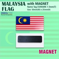 LENCANA JALUR GEMILANG NAME BADGE MALAYSIA with MAGNET 25mmX50mmX1.5mm (wholesale)