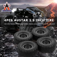 4Pcs AUSTAR 100มม.1.9นิ้วขอบยางล้อยางล้อสำหรับ1/10รถ RC Traxxas HSP Redcat RC4WD Tamiya Axial SCX10 D90 HPI รถบังคับวิทยุปีนป่าย