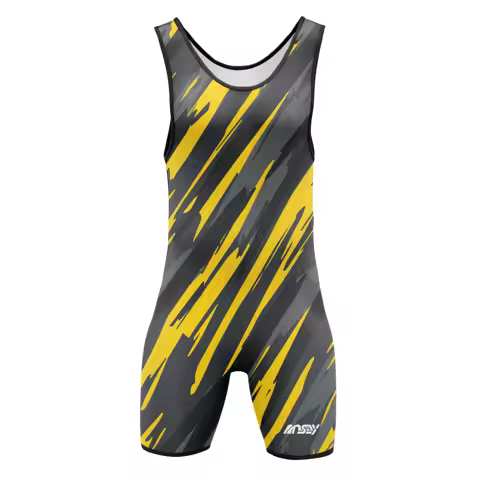 Men's Performance Wrestling Singlet Sleeveless Boxing Triathlon Bodysuit Gym Sportswear Fitness Skin